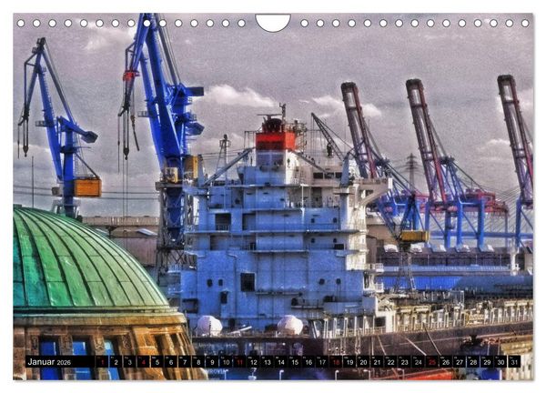 Produktbild: Faszination Hafen - Hamburg (Wandkalender 2026 DIN A4 quer), CALVENDO Monatskalender