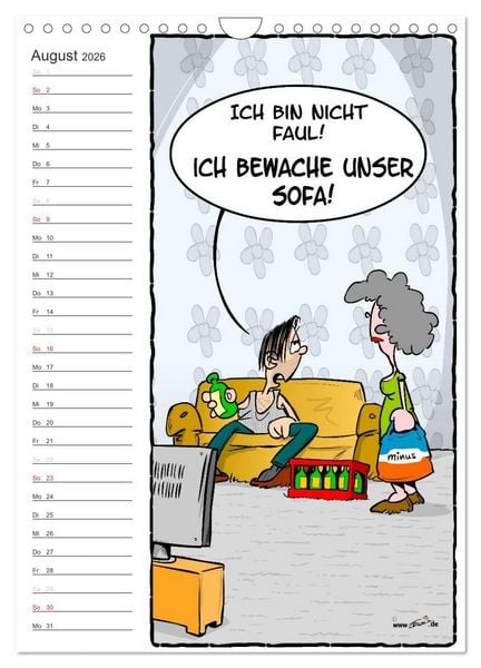 Produktbild: Trumix Cartoons - Autsch, das tut weh! (Wandkalender 2026 DIN A4 hoch), CALVENDO Monatskalender