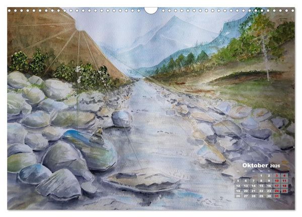 Produktbild: Landschaften in Acryl & Aquarell (Wandkalender 2026 DIN A3 quer), CALVENDO Monatskalender