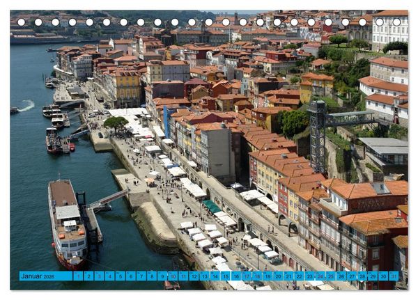 Produktbild: Eine Reise durch Portugal (Tischkalender 2026 DIN A5 quer), CALVENDO Monatskalender