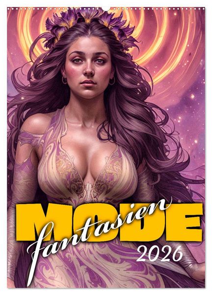 Produktbild: Modefantasien (Wandkalender 2026 DIN A2 hoch), CALVENDO Monatskalender