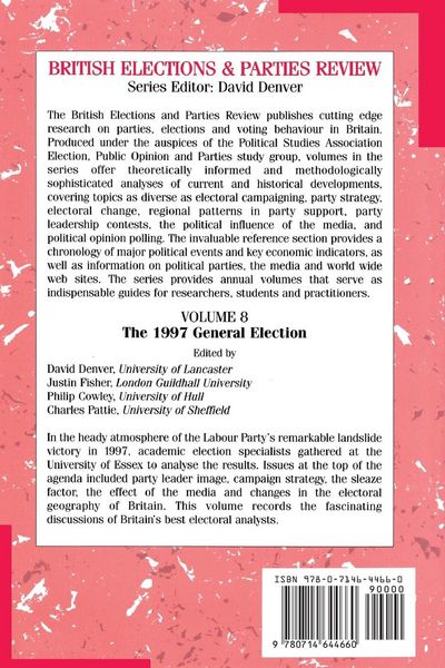 Produktbild: British Elections and Parties Review