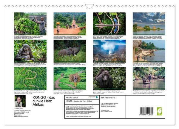 Produktbild: KONGO - das dunkle Herz Afrikas (Wandkalender 2027 DIN A3 quer), CALVENDO Monatskalender