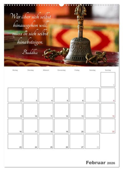 Produktbild: Harmonie und Freude Buddhistische Weisheiten 2026 (Wandkalender 2026 DIN A2 hoch), CALVENDO Monatskalender