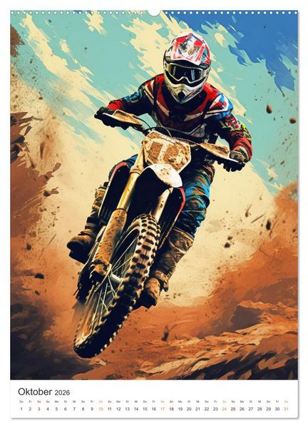 Produktbild: Motocross - Mit Leib und Seele dabei (Wandkalender 2026 DIN A2 hoch), CALVENDO Monatskalender