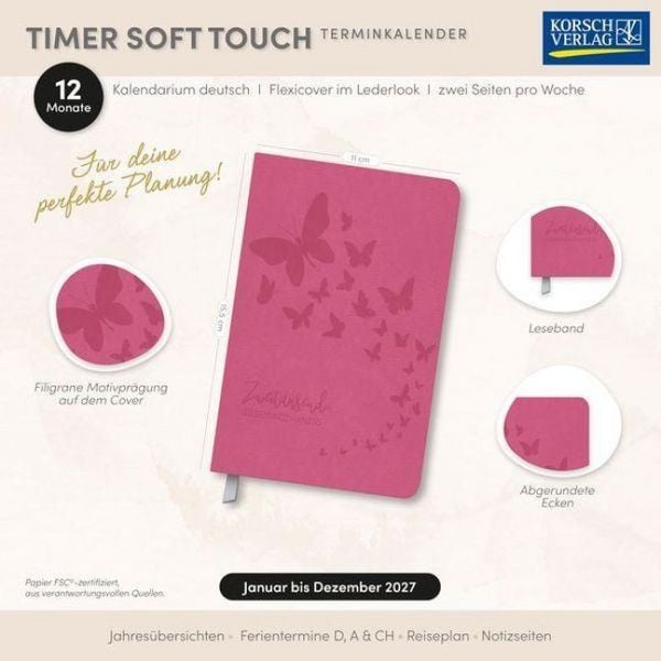 Produktbild: Timer Soft Touch magenta 2027