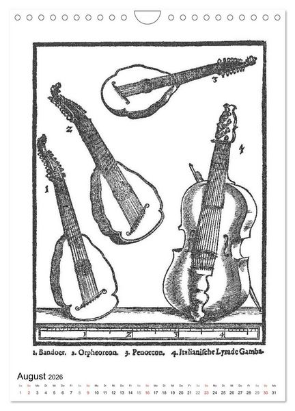 Produktbild: Michael Praetorius Syntagma Musicum (Wandkalender 2026 DIN A4 hoch), CALVENDO Monatskalender