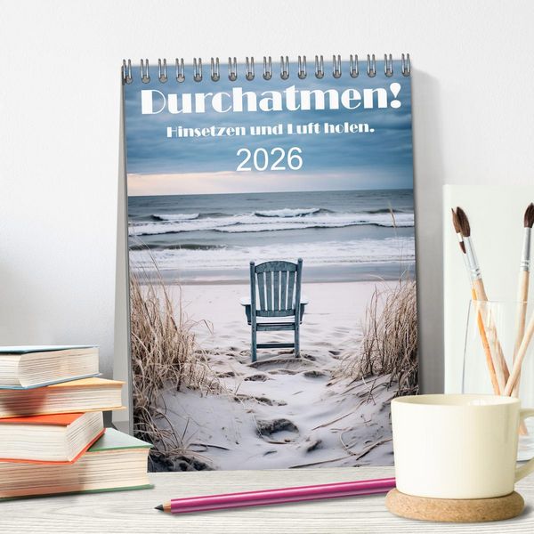 Produktbild: Durchatmen! (Tischkalender 2026 DIN A5 hoch), CALVENDO Monatskalender