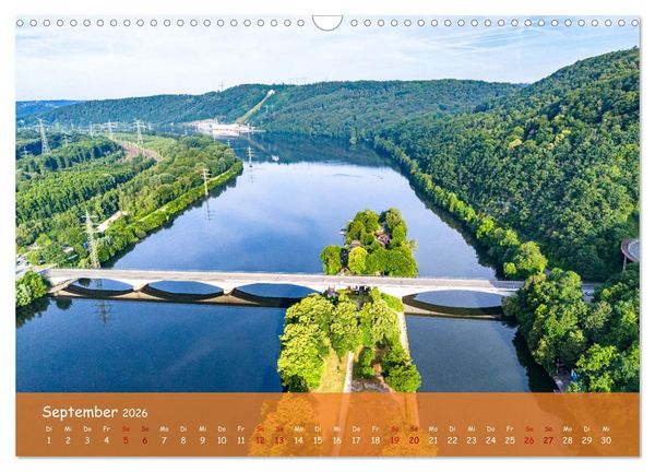 Produktbild: Talsperren der Ruhr und ihrer Nebenfl&uuml;sse aus der Vogelperspektive (Wandkalender 2026 DIN A3 quer), CALVENDO Monatskalender