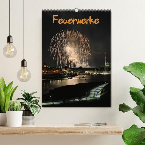 Produktbild: Feuerwerke Terminplaner (Wandkalender 2027 DIN A2 hoch), CALVENDO Monatskalender