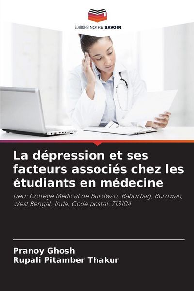 Produktbild: La d&eacute;pression et ses facteurs associ&eacute;s chez les &eacute;tudiants en m&eacute;decine