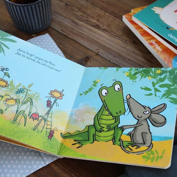 Das Krokodil pupst viel zu viel