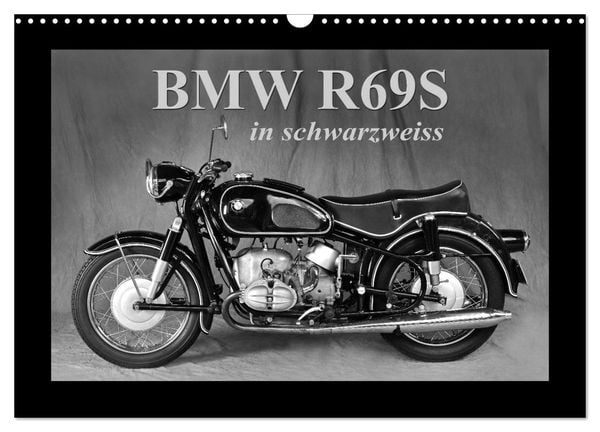 Produktbild: BMW R69S in schwarzweiss (Wandkalender 2025 DIN A3 quer), CALVENDO Monatskalender