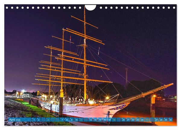 Produktbild: Hansestadt Bremen zur blauen Stunde (Wandkalender 2026 DIN A4 quer), CALVENDO Monatskalender