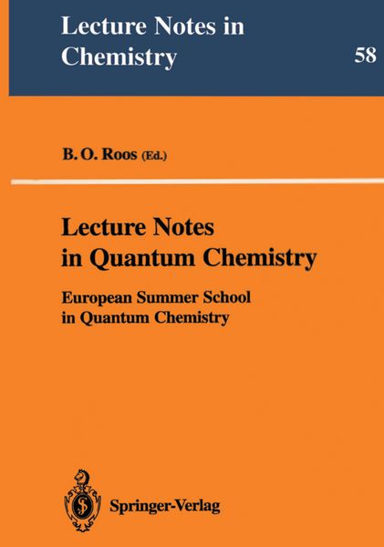 Produktbild: Lecture Notes in Quantum Chemistry