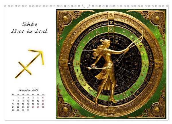 Produktbild: Ein Jahr in Gold (Wandkalender 2026 DIN A3 quer), CALVENDO Monatskalender