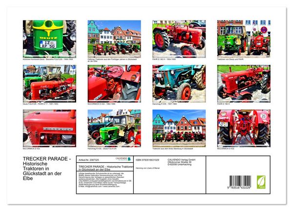 Produktbild: TRECKER PARADE - Historische Traktoren in Gl&uuml;ckstadt an der Elbe (Wandkalender 2026 DIN A3 quer), CALVENDO Monatskalender
