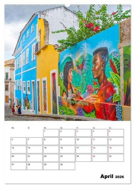 Produktbild: Salvador de Bahia - wundersch&ouml;nes Reiseziel (hochwertiger Premium Wandkalender 2026 DIN A2 hoch), Kunstdruck in Hochglanz