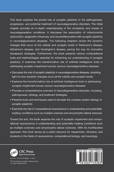 Produktbild: Synaptic Plasticity in Neurodegenerative Disorders
