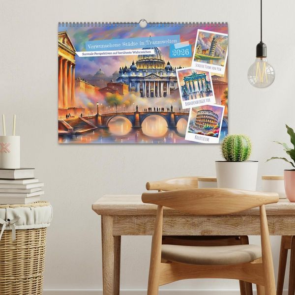 Produktbild: Verwunschene St&auml;dte in Traumwelten (Wandkalender 2026 DIN A3 quer), CALVENDO Monatskalender