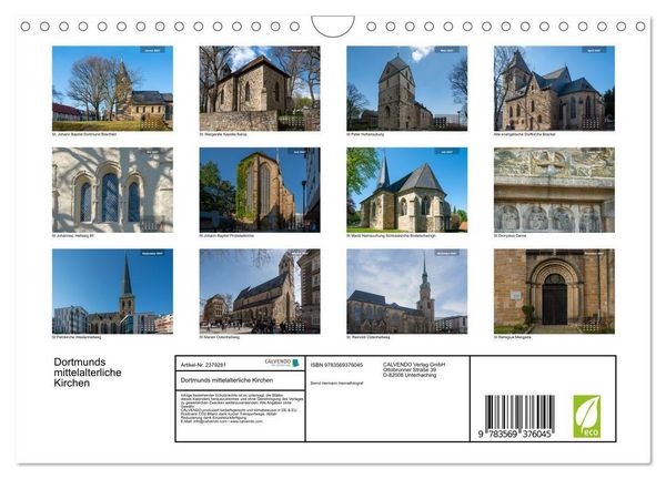 Produktbild: Dortmunds mittelalterliche Kirchen (Wandkalender 2027 DIN A4 quer), CALVENDO Monatskalender