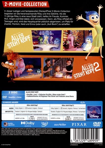 Produktbild: Alles steht Kopf 1+2 [2 DVDs]