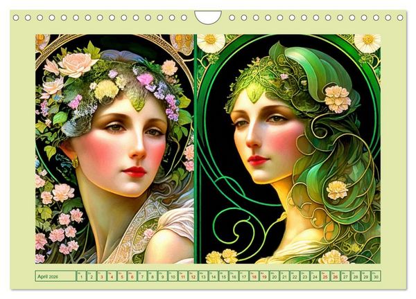 Produktbild: Art Deco Freundinnen (Wandkalender 2026 DIN A4 quer), CALVENDO Monatskalender