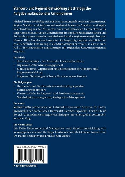 Produktbild: Standort- und Regionalentwicklung als strategische Aufgabe multinationaler Unternehmen