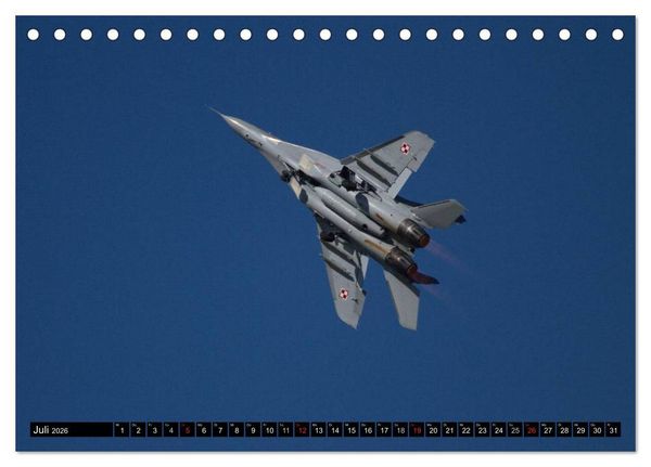 Produktbild: Augenblicke in der Luft: MiG-29 Fulcrum (Tischkalender 2026 DIN A5 quer), CALVENDO Monatskalender