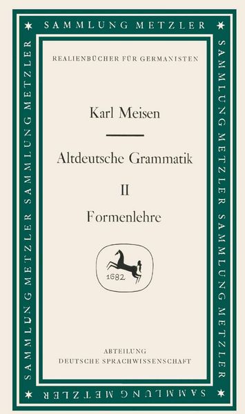 Produktbild: Altdeutsche Grammatik II Formenlehre