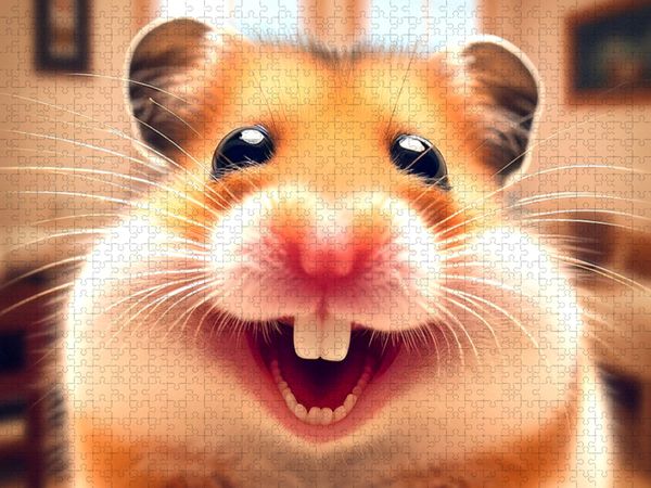 Produktbild: CALVENDO Puzzle Grinsender Hamster | 1000 Teile Lege-Gr&ouml;&szlig;e 64x48cm Foto-Puzzle f&uuml;r gl&uuml;ckliche Stunden