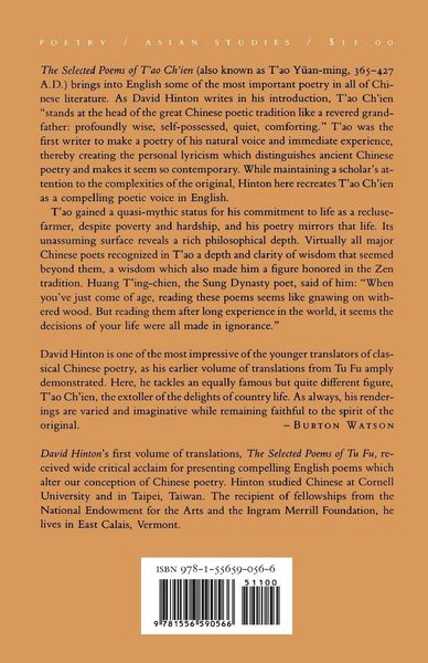 Produktbild: The Selected Poems of T'ao Ch'ien