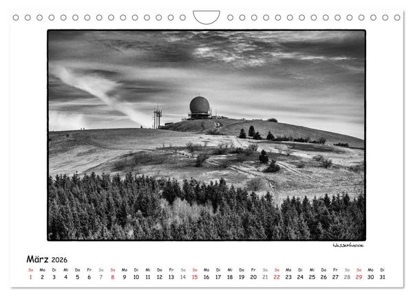 Produktbild: RH&Ouml;N SCHWARZ-WEISS (Wandkalender 2026 DIN A4 quer), CALVENDO Monatskalender