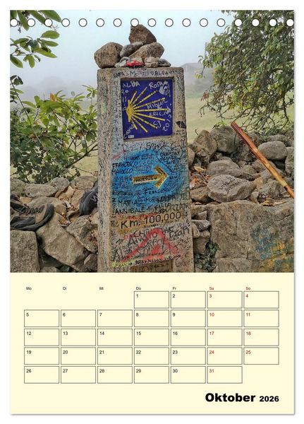 Produktbild: Buen Camino - Mein Jakobsweg - Camino Franc&eacute;s (Tischkalender 2026 DIN A5 hoch), CALVENDO Monatskalender