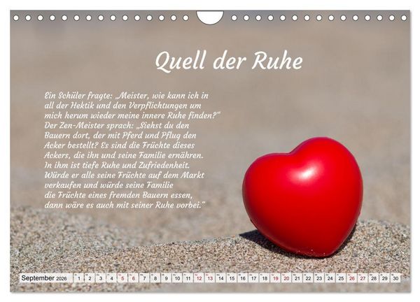 Produktbild: Und der Zen-Meister sprach (Wandkalender 2026 DIN A4 quer), CALVENDO Monatskalender