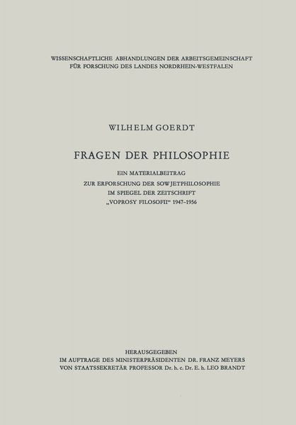 Produktbild: &bdquo;Fragen der Philosophie&ldquo;