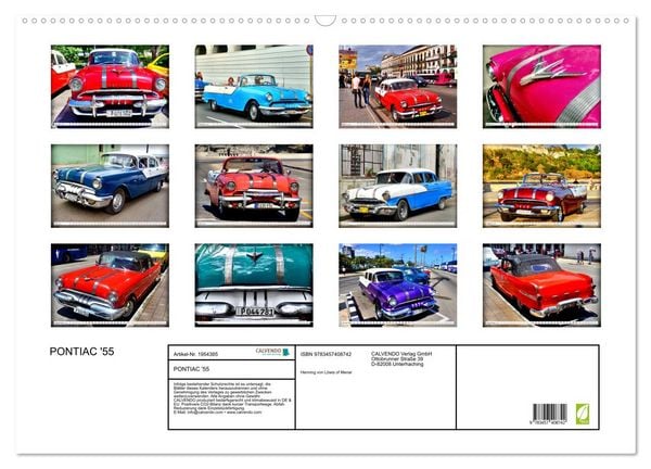 Produktbild: PONTIAC '55 (Wandkalender 2026 DIN A2 quer), CALVENDO Monatskalender