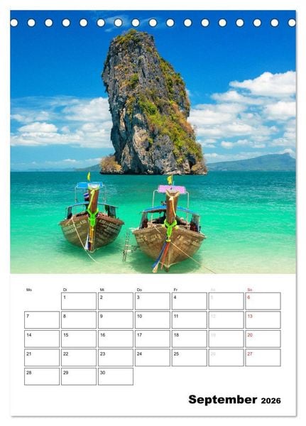 Produktbild: THAILAND - Mein Urlaubsplaner (Tischkalender 2026 DIN A5 hoch), CALVENDO Monatskalender