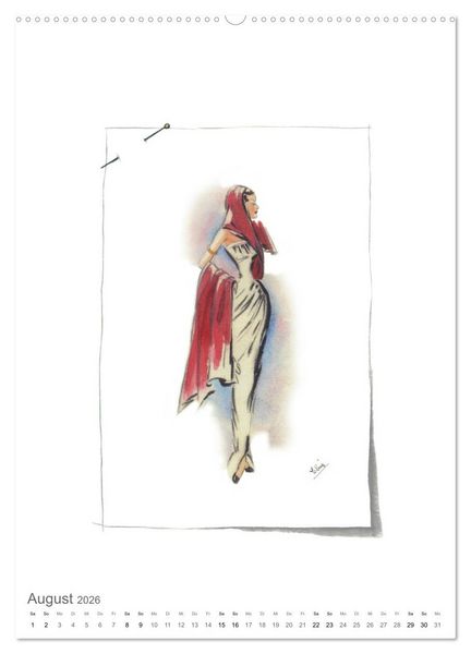 Produktbild: FIGURINEN 2026 - Fashion von 1949 - Originale von Elina Ruffinengo (hochwertiger Premium Wandkalender 2026 DIN A2 hoch), Kunstdruck in Hochglanz