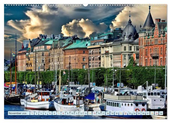 Produktbild: Stockholm - Venedig des Nordens (hochwertiger Premium Wandkalender 2026 DIN A2 quer), Kunstdruck in Hochglanz