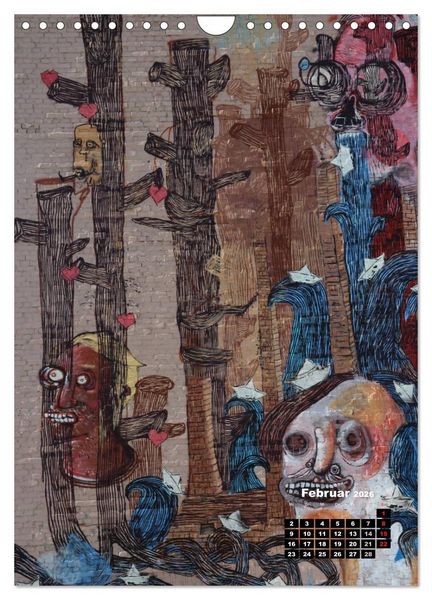Produktbild: Graffiti & Streetart 2026 (Wandkalender 2026 DIN A4 hoch), CALVENDO Monatskalender