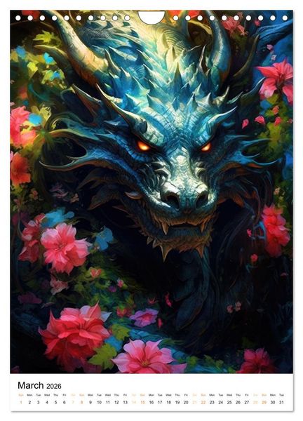 Produktbild: Mystical Drakes (Wall Calendar 2026 DIN A4 portrait), CALVENDO 12 Month Wall Calendar
