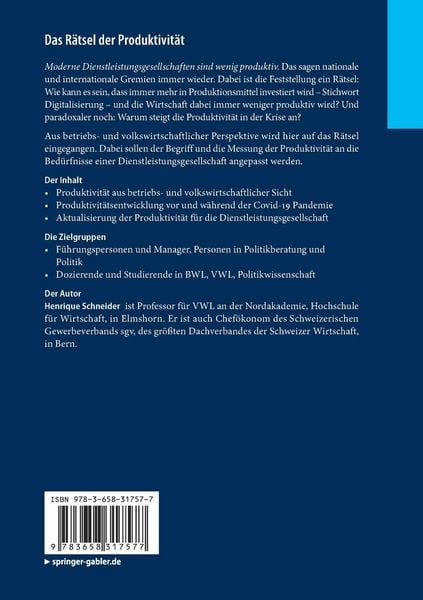 Produktbild: Das Rätsel der Produktivität