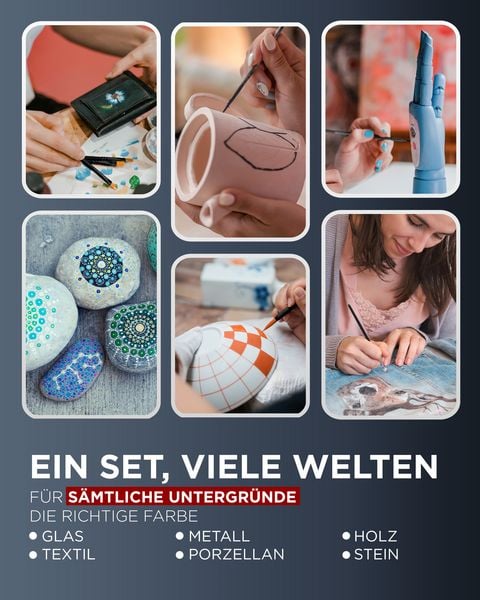 Produktbild: LIEBERGE Acrylfarben-Set &brvbar; 24 Farben &agrave; 12ml