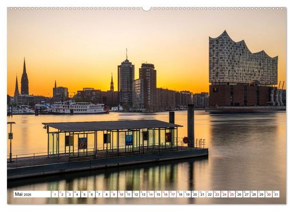 Produktbild: Urbane Impressionen: Hansestadt Hamburg - Tor zur Welt (hochwertiger Premium Wandkalender 2026 DIN A2 quer), Kunstdruck in Hochglanz