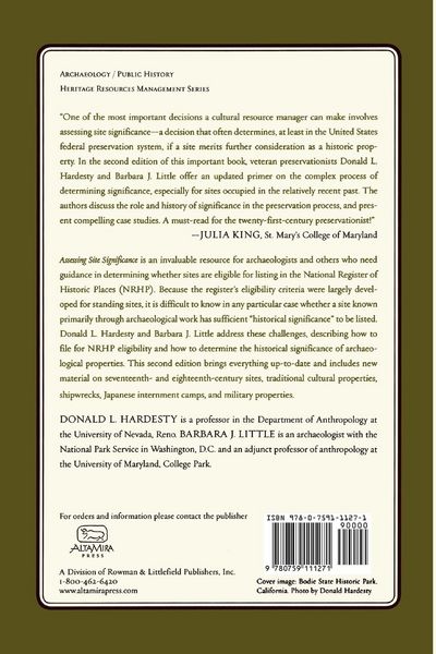 Produktbild: Assessing Site Significance
