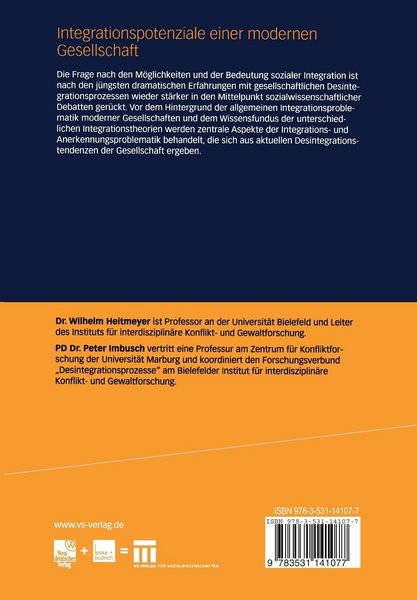 Produktbild: Integrationspotenziale einer modernen Gesellschaft