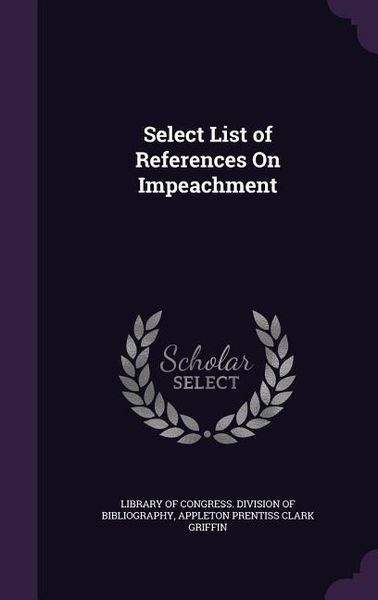 Produktbild: Select List of References On Impeachment