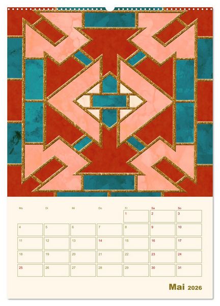 Produktbild: Art Deco Planer (Wandkalender 2026 DIN A2 hoch), CALVENDO Monatskalender