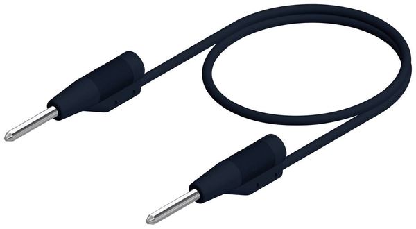 Hirschmann Test & Measurement MVL 2/100 sw Messleitung Stecker 2 mm Stecker 2 mm 1.00 m Schwarz 1 St.